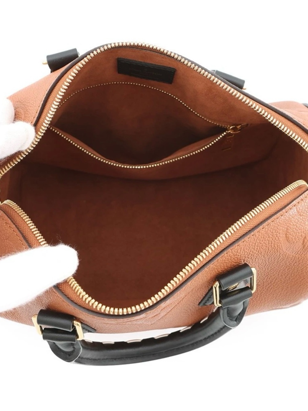 Louis Vuitton Empreinte Wild At Heart Speedy Bandouliere 25 Caramel Cognac Brown - Picture 4 of 16
